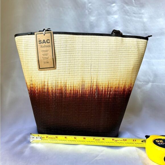 Beautiful Le Sac for Kultura Brown & Cream Women's Woven Filipino Bag - Handmade - Picture 11 of 14